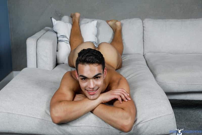 Stag Collective young Latin dude Sebastian Sky strips naked sexy undies jerking big dick 7 gay porn image - Stag Collective young Latin dude Sebastian Sky strips out of his sexy undies jerking his big dick