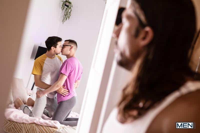 Horny gay sex threesome Jake Nobello, Marco Bianchi and Darenger McCarthy hardcore ass fucking at Men