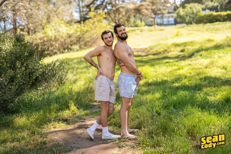Horny young new Sean Cody star Griffin huge raw cock bare fucking bearded muscle man Brysen 12 image gay porn - Bearded muscle dude Sean Cody Brysen’s bare hole fucked by Sean Cody Griffin’s thick raw cock